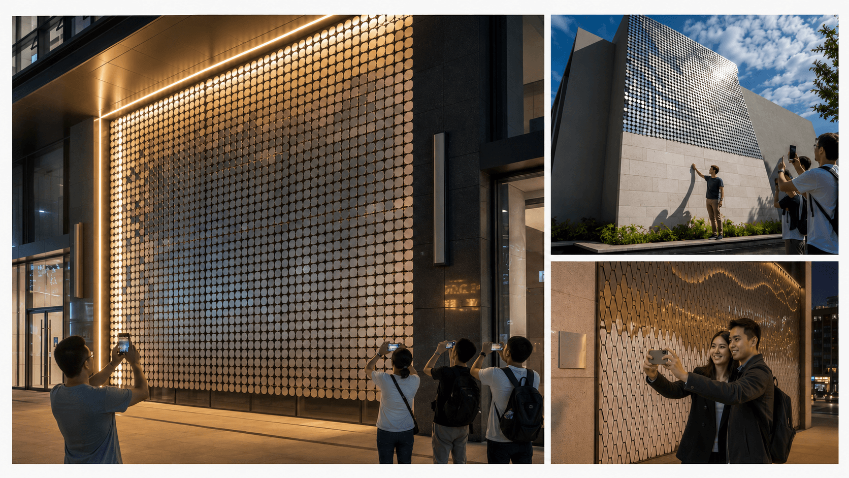 Kinetic facade applications adapted to different exterior and interior building conditions